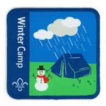Load image into Gallery viewer, Fleur de Lis Winter Camp Badge