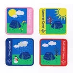 Load image into Gallery viewer, Fleur de Lis Winter Camp Badge